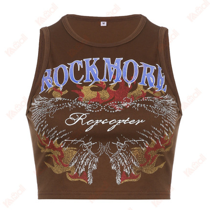 brown i shaped tank top